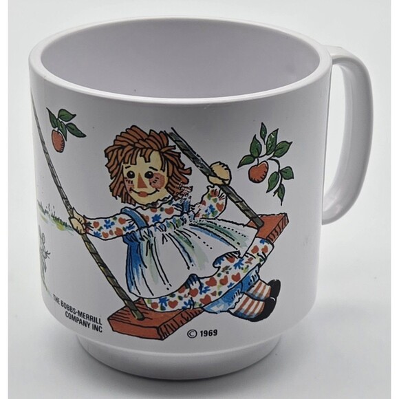 Vintage Raggedy Ann Andy Childs Dish Set 1 Cup 2 Bowls 1969 Oneida - Picture 2 of 16